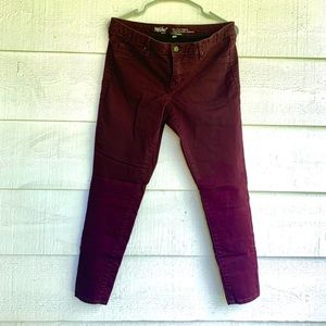 Mossimo Mid-rise Burgundy Jegging